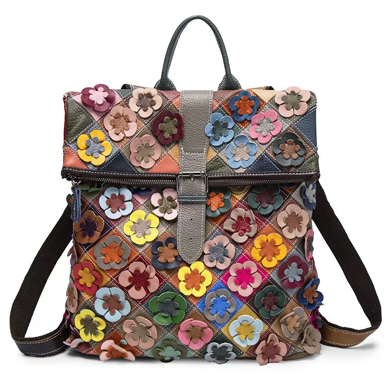 Fashion Backpack Women - Винтажный женский рюкзак из натуральной кожи