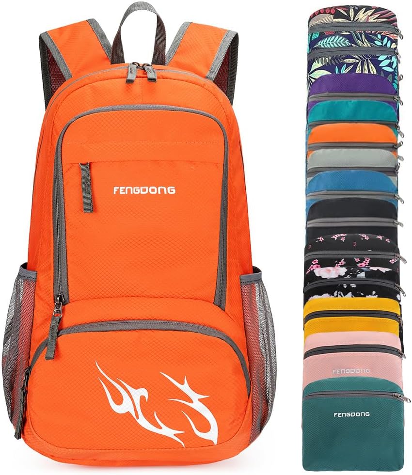 Foldable Backpack Small - FENGDONG 35L легкий складной водонепроницаемый компактный