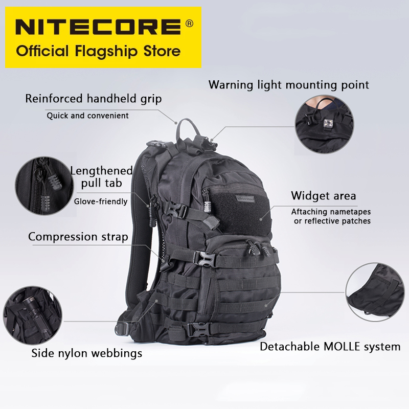 NITECORE BP20 20л дорожный рюк – обзор и цена Rucksack Military Style