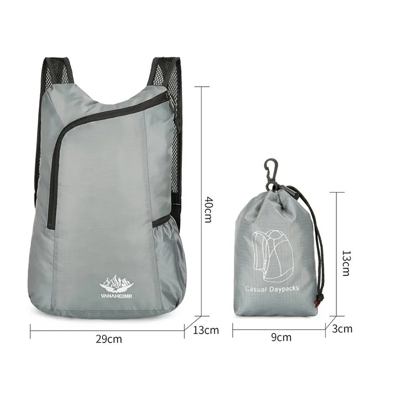20л легкий уличный рюкзак унис – обзор и цена Foldable Backpack Small