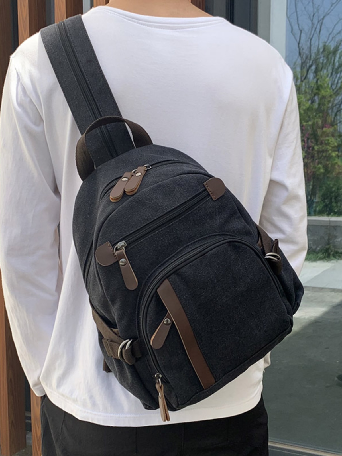 Маленький холщовый рюкзак, муж – обзор и цена Canvas Backpack Casual