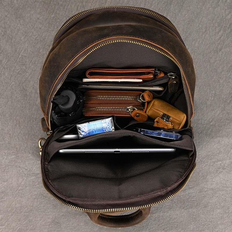 Нагрудная сумка из натуральной – обзор и цена Leather Backpack Vintage