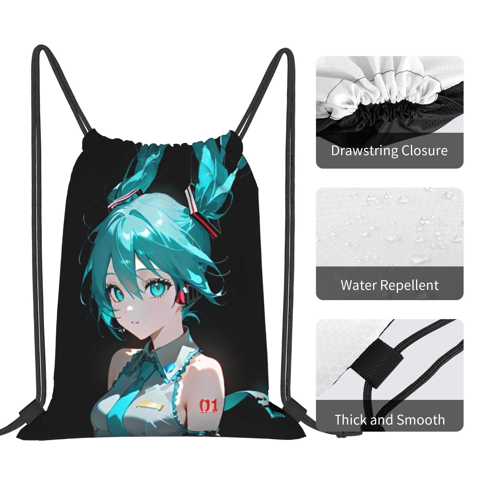 Сумка H-Hatsunes Mikus на шнур – обзор и цена Drawstring Gym Bag